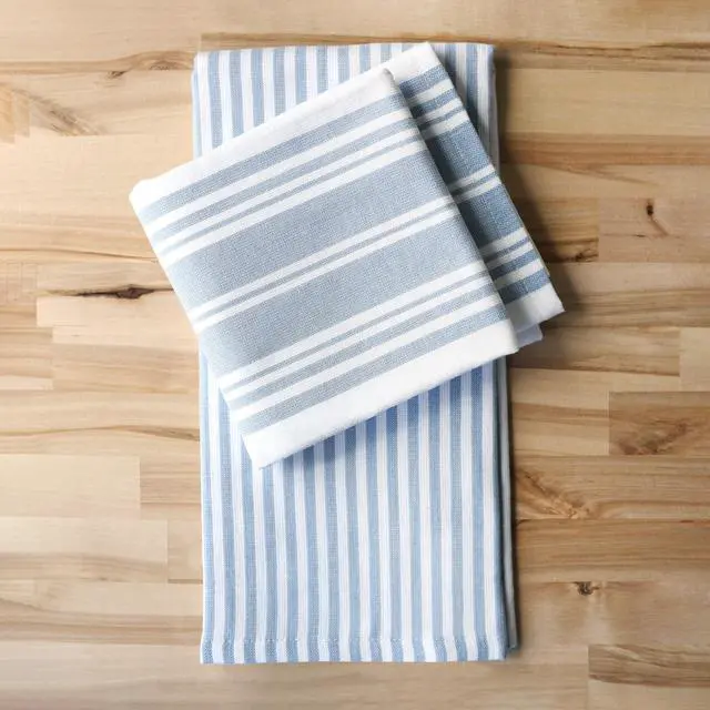Alt view image 5 of 6 - Better Homes & Gardens 2 Piece Culinary Kitchen Towel, Blue Linen
