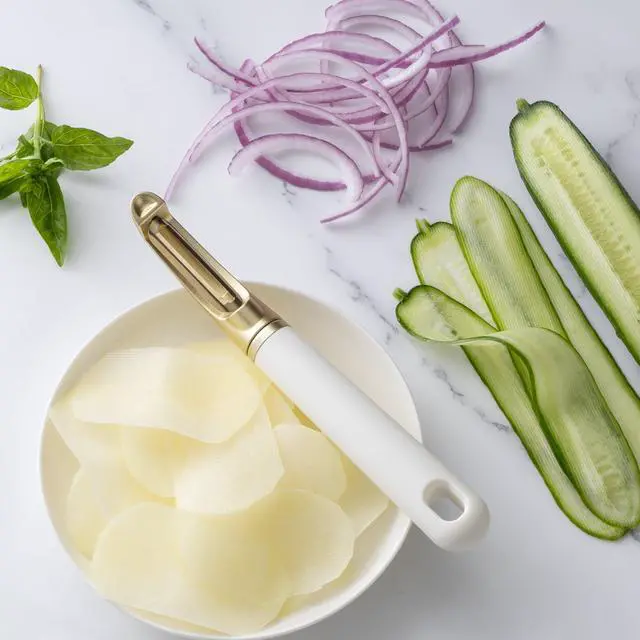 Alt view image 4 of 5 - Cook with Color Vegetable Peeler for Potatoes, Fruit, & Veggies Durable and Versatile Essential Kitchen Tool