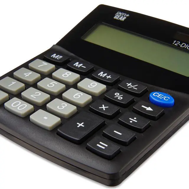 Alt view image 3 of 6 - Pen+Gear 12-Digit Mini Desktop Calculator, Black