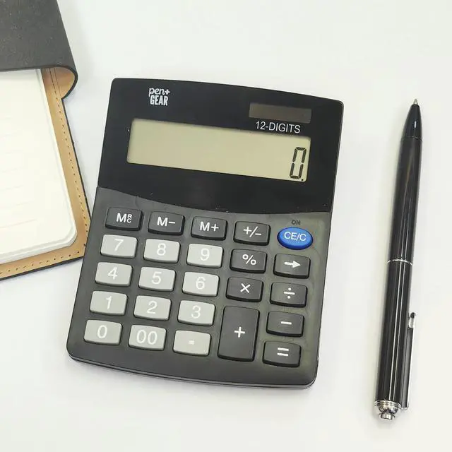 Alt view image 5 of 6 - Pen+Gear 12-Digit Mini Desktop Calculator, Black