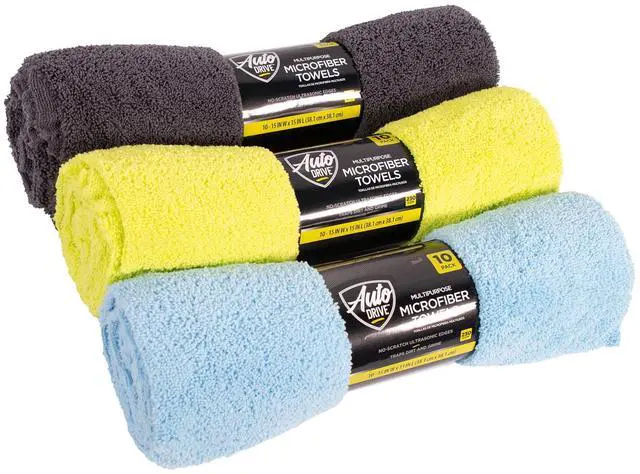 Main image of Auto Drive Car Wash Microfiber Towel, 10 Count, 15" x 15", A