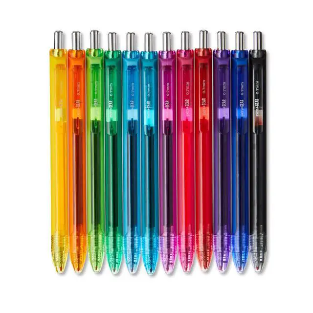 Alt view image 4 of 6 - Pen+Gear Retractable Gel Ink Pens, Assorted Colors, 0.7mm, 12 Count