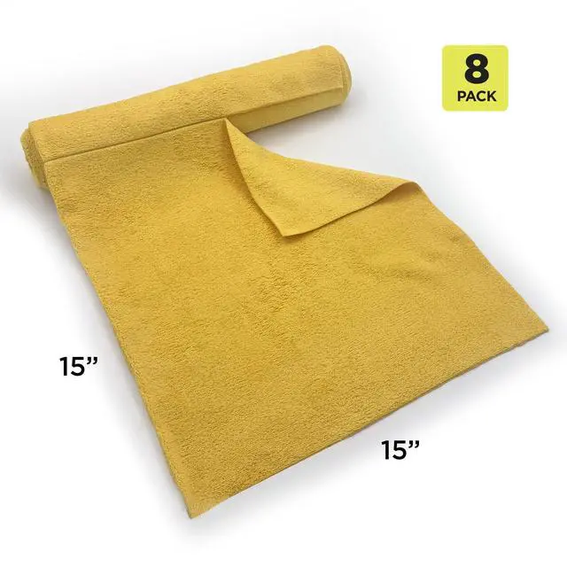 Alt view image 4 of 7 - Auto Drive Super Soft Coral Fleece Microfiber Towel Set for Cleaning and Detailing, 8 Pack