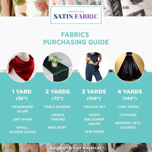 Alt view image 5 of 7 - Shason Textile Special Occasion Costume Satin 2 Yards Precut Fabric, Turquoise