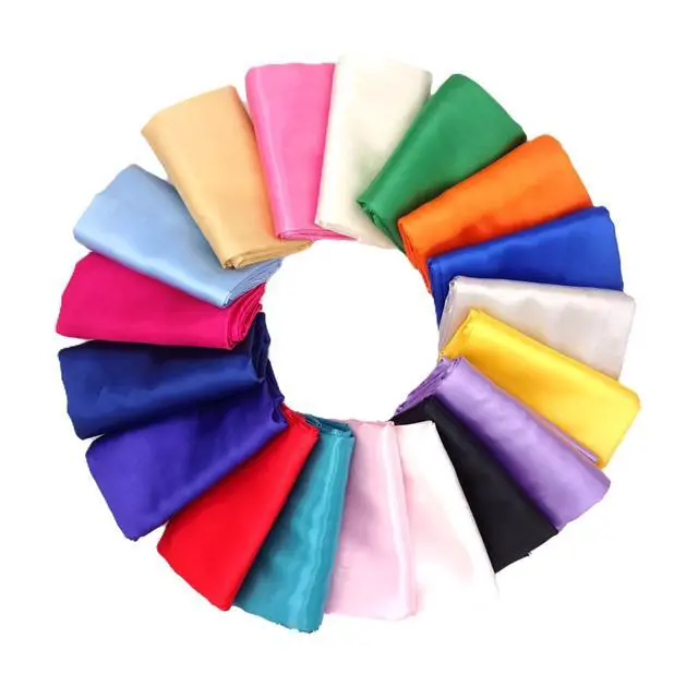 Alt view image 6 of 7 - Shason Textile Special Occasion Costume Satin 2 Yards Precut Fabric, Turquoise