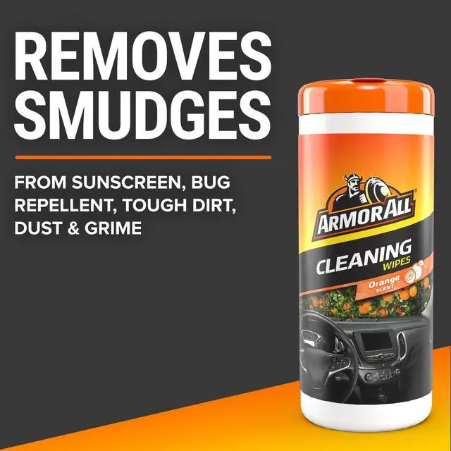 Alt view image 3 of 6 - Armor All Interior Car Cleaning Wipes in Orange Scent, 60 Count