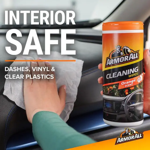 Alt view image 4 of 6 - Armor All Interior Car Cleaning Wipes in Orange Scent, 60 Count
