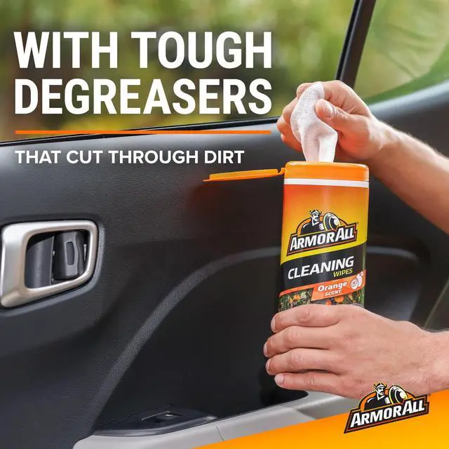 Alt view image 5 of 6 - Armor All Interior Car Cleaning Wipes in Orange Scent, 60 Count