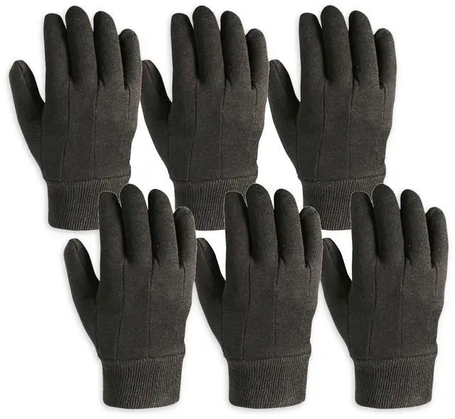 Main image of Wells Lamont Men's Brown Jersey Glove, 6 Pack