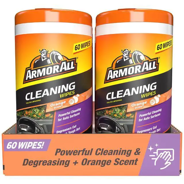 Alt view image 6 of 6 - Armor All Interior Car Cleaning Wipes in Orange Scent, 60 Count