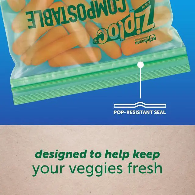 Alt view image 4 of 7 - Ziploc® Compostable Sandwich Bags, Food Storage Zipper Bags, 40 Count