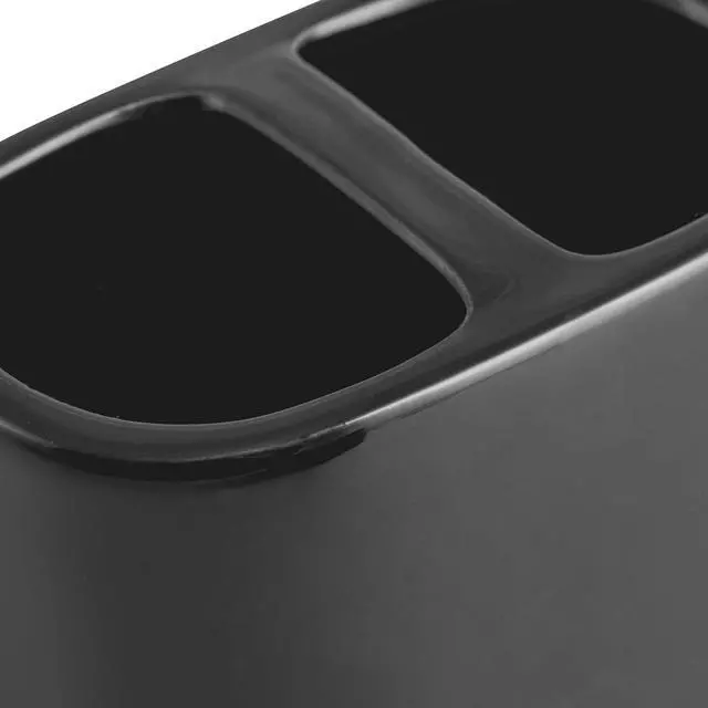 Alt view image 4 of 5 - Mainstays Basic Rich Black Ceramic Toothbrush Holder for Adults