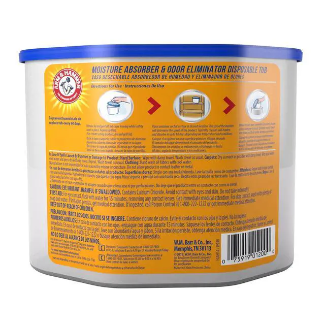 Alt view image 2 of 7 - Arm & Hammer Moisture Absorber Tub, Fragrance Free Desiccant, 14 oz