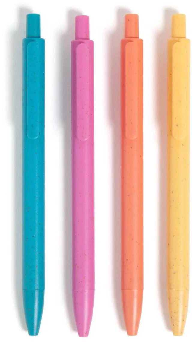 Main image of U Brands U-Eco Ballpoint Pens, Fine Point, 0.7mm, Black Ink, 4 Count