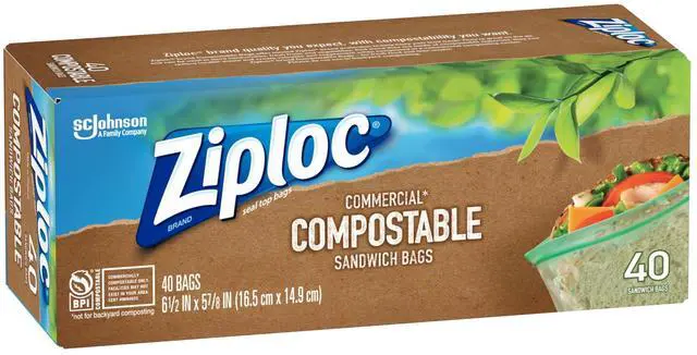 Alt view image 5 of 7 - Ziploc® Compostable Sandwich Bags, Food Storage Zipper Bags, 40 Count