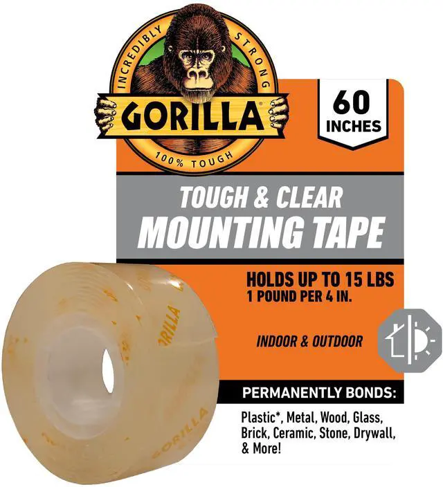 Main image of Gorilla Clear Mounting Tape 60in Roll