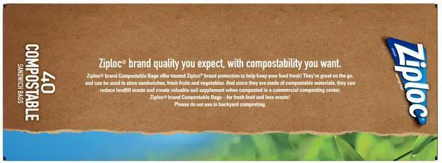 Alt view image 6 of 7 - Ziploc® Compostable Sandwich Bags, Food Storage Zipper Bags, 40 Count