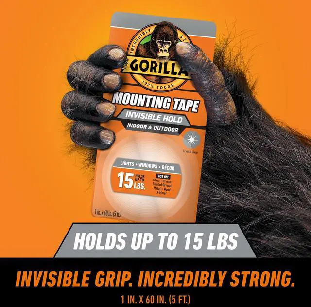 Alt view image 2 of 7 - Gorilla Clear Mounting Tape 60in Roll