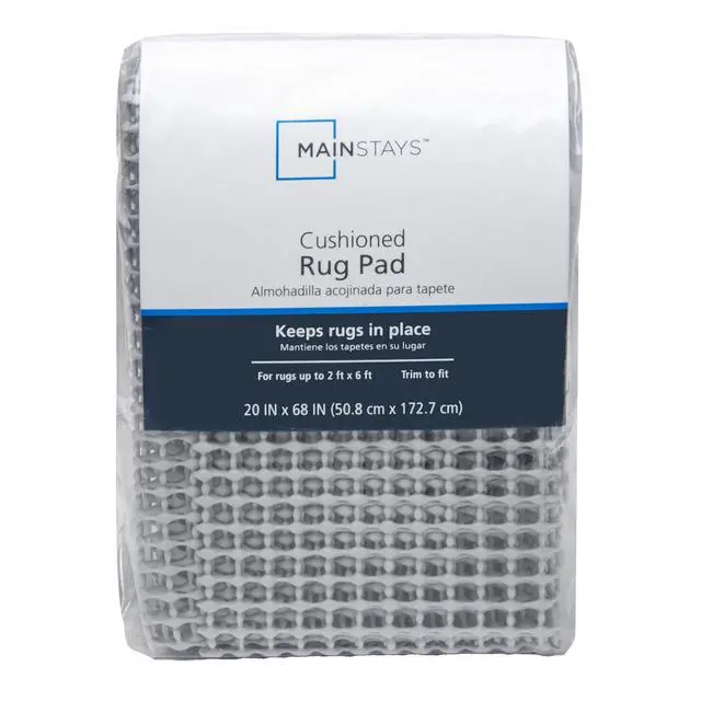 Alt view image 8 of 14 - Mainstays Non-Skid Non-Slip Rug Pad, Gray, 2' x 6'