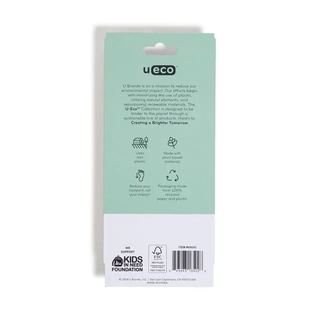Alt view image 5 of 7 - U Brands U-Eco Ballpoint Pens, Fine Point, 0.7mm, Black Ink, 4 Count
