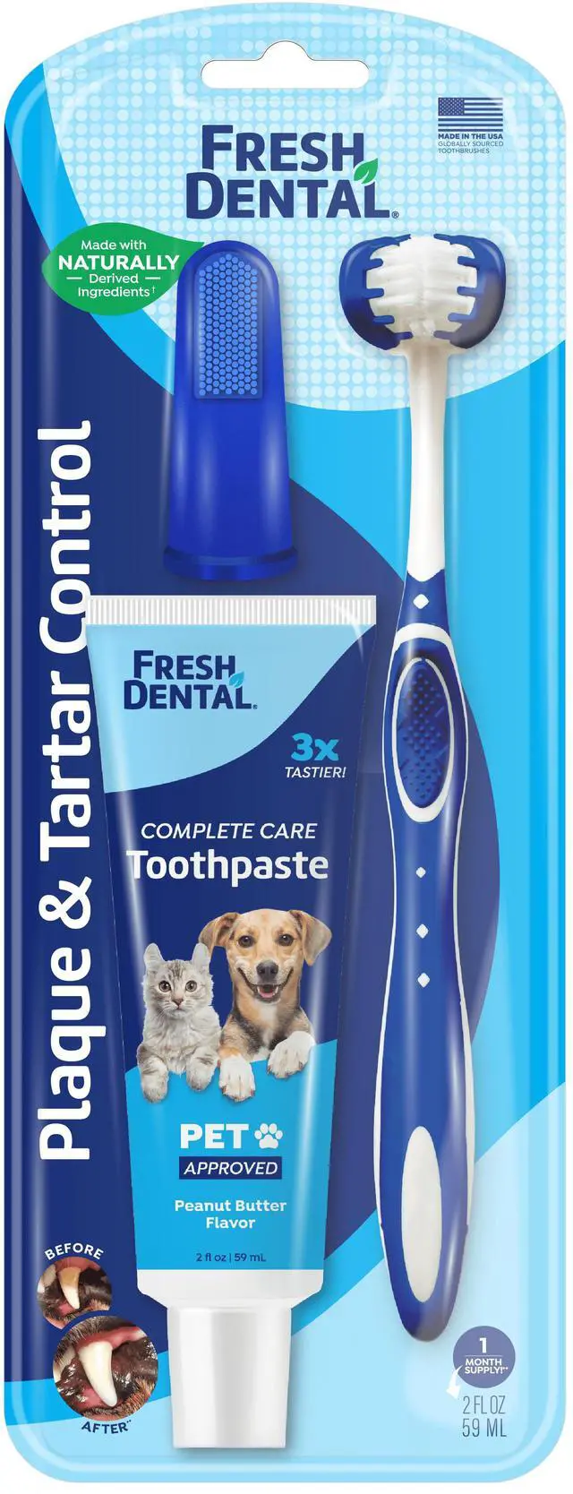 Main image of Naturel Promise Fresh Dental Tooth Brushing Kit for Dogs & Cats, 2 oz Gel and Toothbrush
