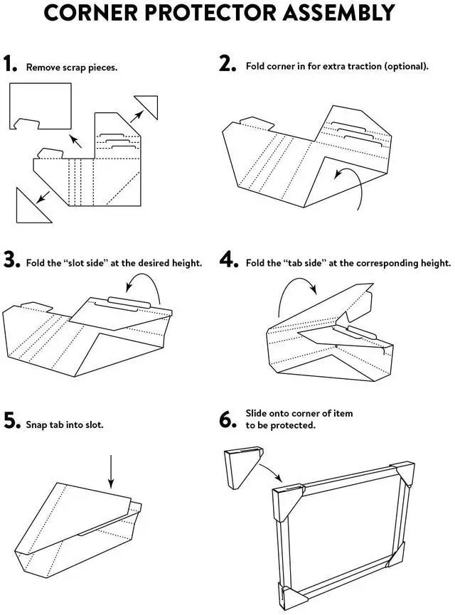 Alt view image 5 of 7 - Pen+Gear Corrugated Corners, Corner Protection, Moving & Storage, 4" x 4", Kraft, 16 Count