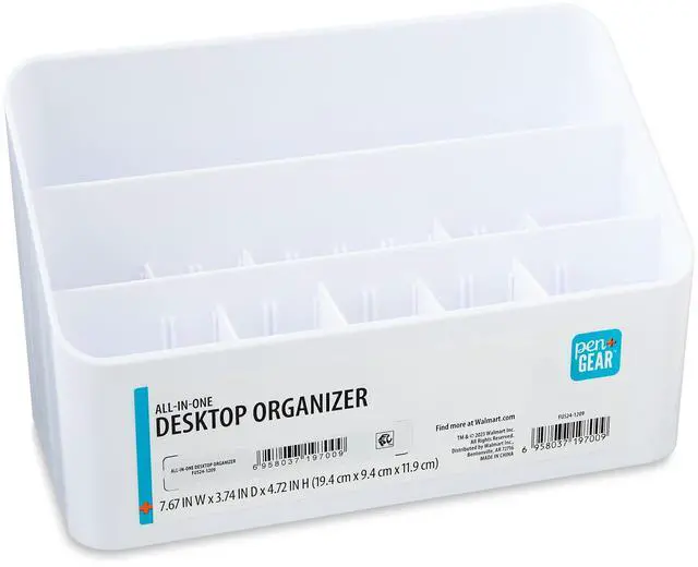 Main image of Pen+Gear White All in One Desktop Storage Organizer for School and Office Supplies