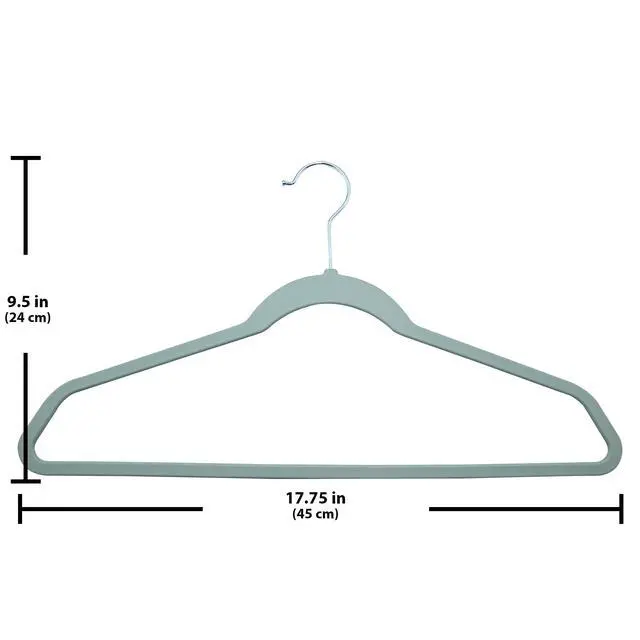 Alt view image 3 of 7 - Better Homes & Gardens Rubber Hangers, Non-Slip Clothing Hangers, 10 Pack, Green River, Rubberized