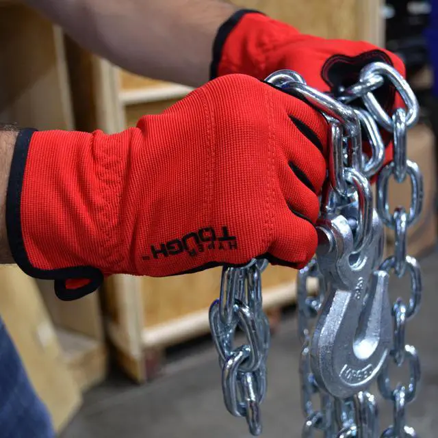 Alt view image 4 of 7 - Hyper Tough Synthetic Leather Work Gloves with Knuckle Protection, 1 Pair, Size Medium Various Color