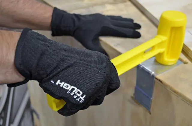 Alt view image 6 of 7 - Hyper Tough Synthetic Leather Work Gloves with Knuckle Protection, 1 Pair, Size Medium Various Color