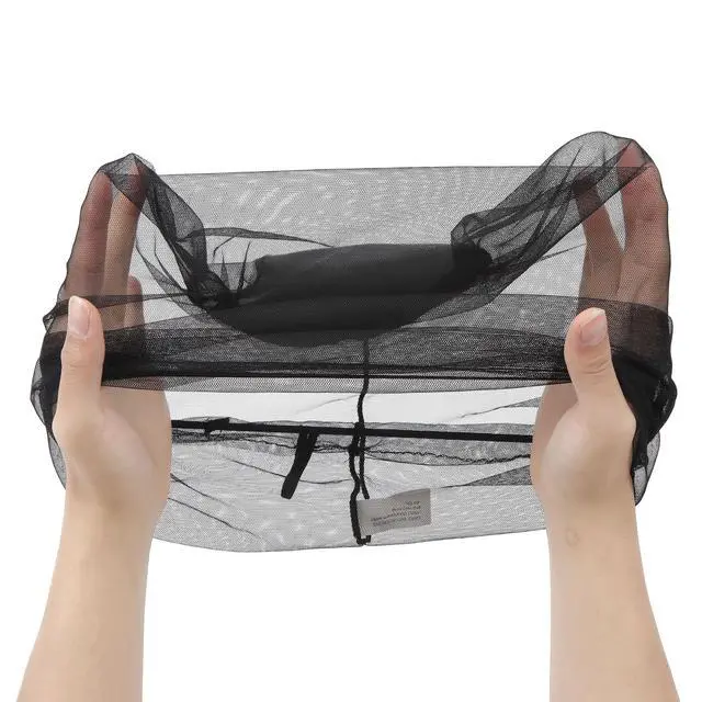 Alt view image 6 of 7 - (2 pack) Ozark Trail Head Mosquito Net, Black