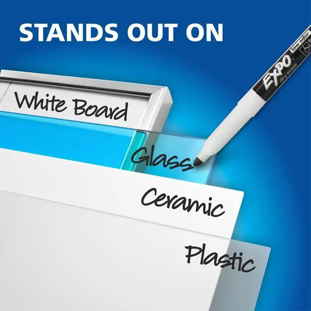 Alt view image 5 of 7 - EXPO Low Odor Dry Erase Marker Starter Set, Fine Tip, Assorted Colors, 7 Piece Kit