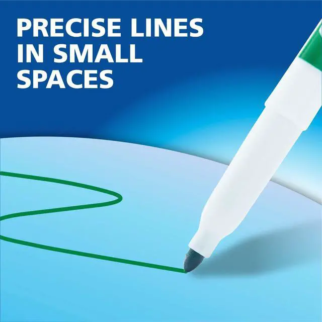 Alt view image 7 of 7 - EXPO Low Odor Dry Erase Marker Starter Set, Fine Tip, Assorted Colors, 7 Piece Kit