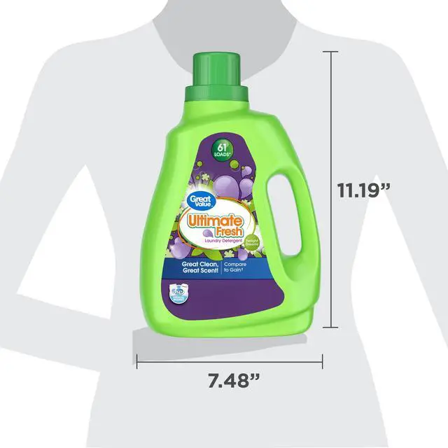 Alt view image 7 of 7 - Great Value Ultimate Fresh Laundry Detergent, Twilight Dreams, 88 fl oz, 61 Loads