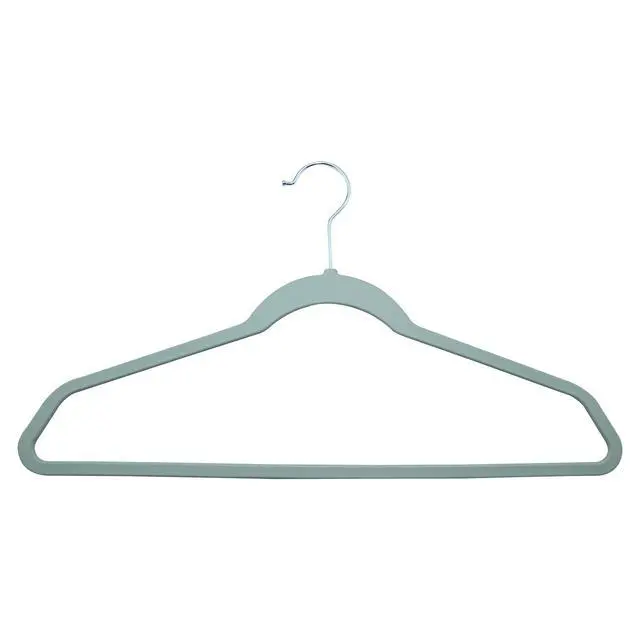Alt view image 7 of 7 - Better Homes & Gardens Rubber Hangers, Non-Slip Clothing Hangers, 10 Pack, Green River, Rubberized
