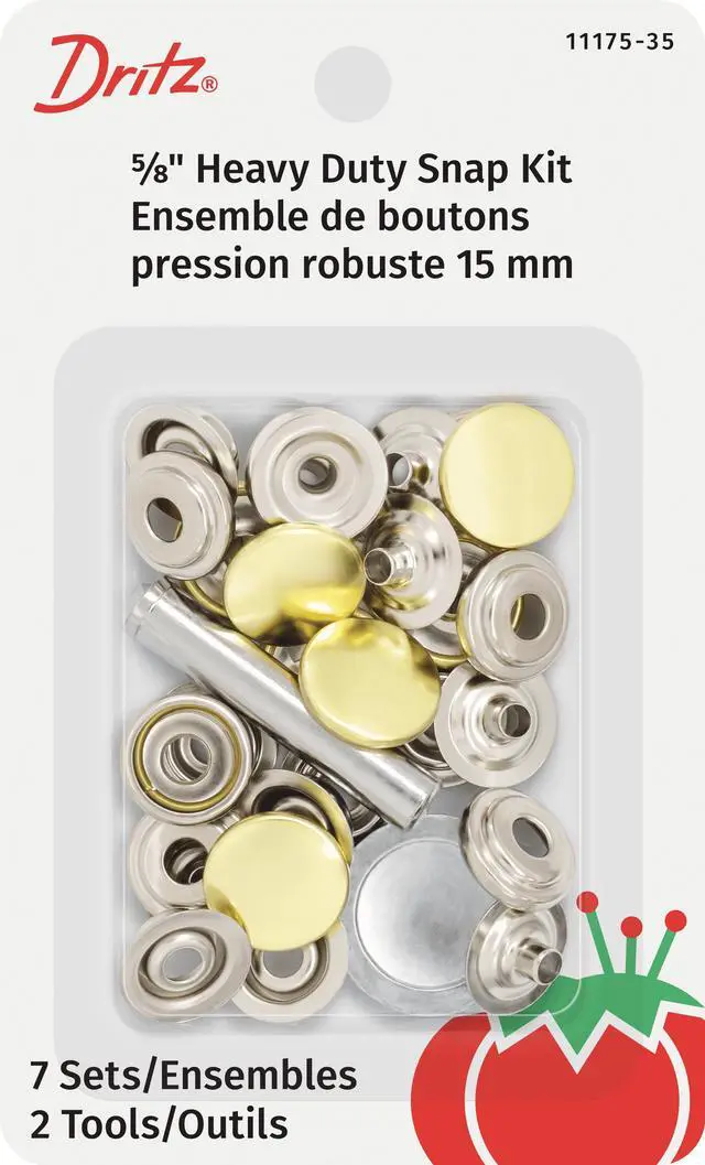 Main image of Dritz Heavy Duty Snap Kit, 7 Count, Gold