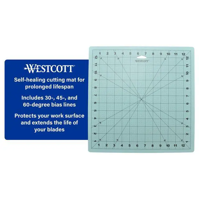 Alt view image 2 of 7 - Westcott 12" x 12" Self-Healing Cutting Mat, for Craft, Blue, 1-Count