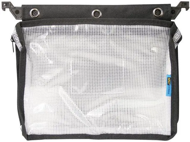 Main image of Advantus Expanding Zipper Pouch Clear Mesh Letter Size Zipper Binders, Black