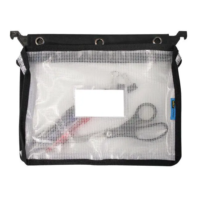Alt view image 2 of 5 - Advantus Expanding Zipper Pouch Clear Mesh Letter Size Zipper Binders, Black