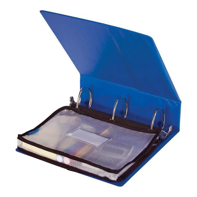 Alt view image 4 of 5 - Advantus Expanding Zipper Pouch Clear Mesh Letter Size Zipper Binders, Black