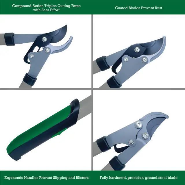 Alt view image 4 of 7 - Expert Gardener 15-Inch Lopper, Lightweight and Durable with Ergonomic Grips