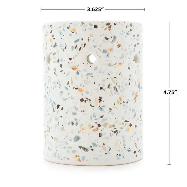 Alt view image 5 of 6 - Mainstays Tealight Ceramic Warmer, Multi-Colored Terrazzo, 1 Pc