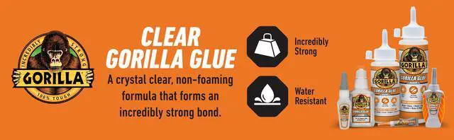 Alt view image 7 of 7 - Gorilla Glue Clear Liquid Polyurethane Glue 1.75 Ounce Bottle, full cure in 24 hours