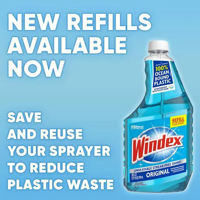 Alt view image 3 of 7 - Windex Glass, Window, and Mirror Cleaner, Original Blue, Spray Bottle, 23 fl oz