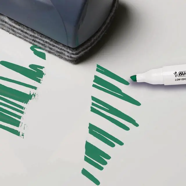 Alt view image 5 of 7 - BIC Intensity Low Odor Dry Erase Marker, Chisel Tip, Tank Style, Assorted Colors, 4 Count