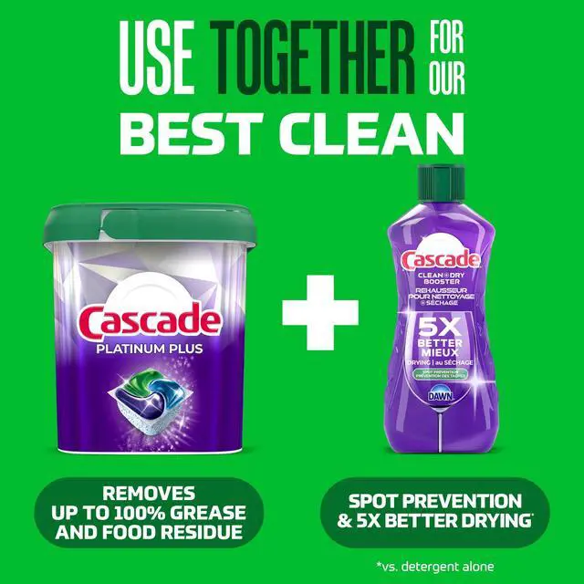Alt view image 5 of 7 - Cascade Rinse Aid Clean & Dry Booster, 8.45oz