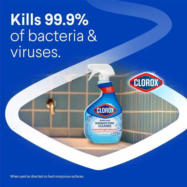 Alt view image 4 of 7 - Clorox Bathroom Disinfecting Cleaner, Original, Spray Bottle, 30 fl oz