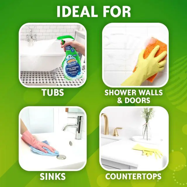 Alt view image 3 of 7 - Scrubbing Bubbles Bathroom Shower & Tub Cleaner Mega Shower Foamer Spray, Rainshower, 32 oz