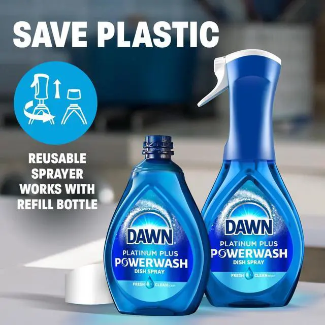 Alt view image 6 of 6 - Dawn Powerwash Spray, Dish Soap, Dishwashing Liquid, Fresh, 1 Starter Kit, 16 Fl Oz