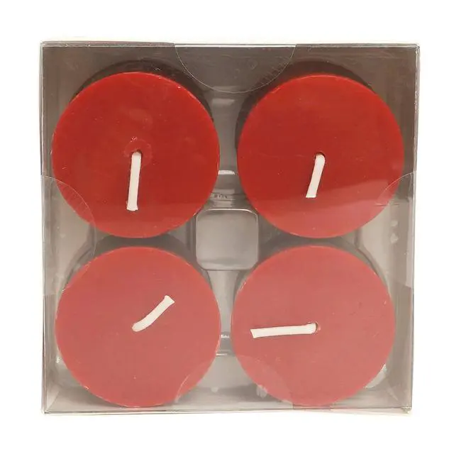 Alt view image 3 of 7 - (2 pack) Mainstays Paraffin Blend Wax Votive Candles, Unscented, Red, 4 Pack